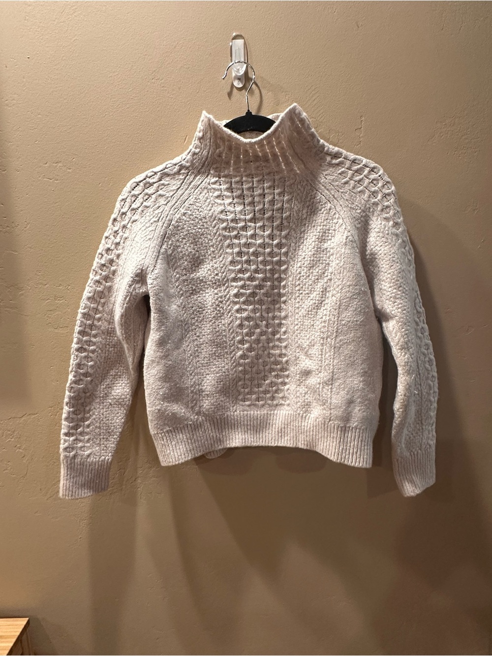 Vince Cream Cable Knit Turtleneck Sweater
